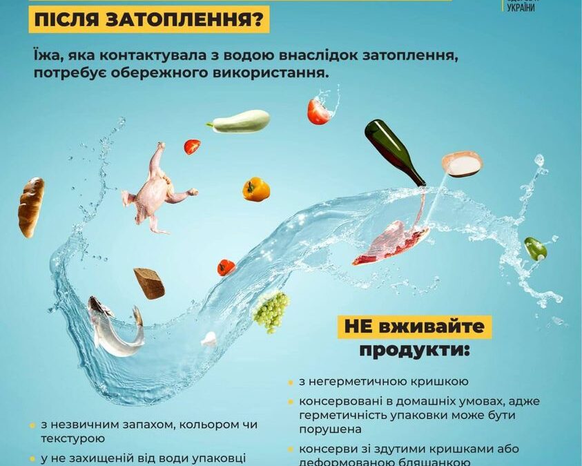 Харчові продукти, що зазнали підтоплення: що з ними робити?
