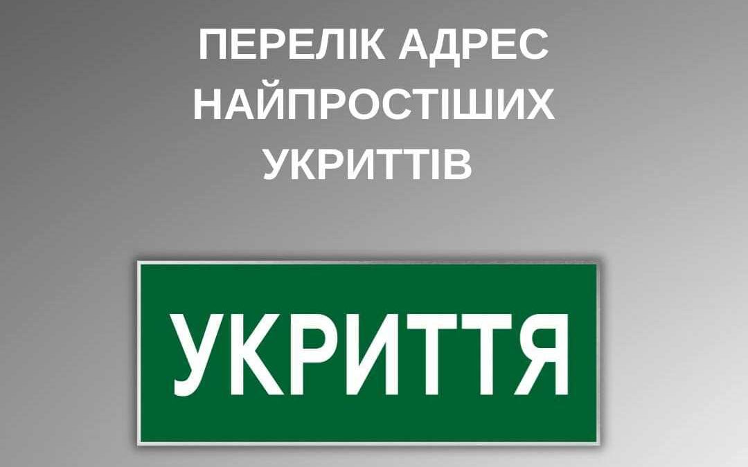 Перелік відремонтованих і облаштованих найпростіших укриттів у Херсоні