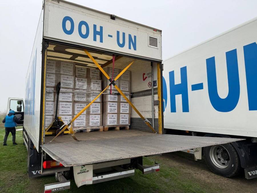 Милівська громада отримала дев’ять тонн гуманітарного вантажу у межах місії ООН